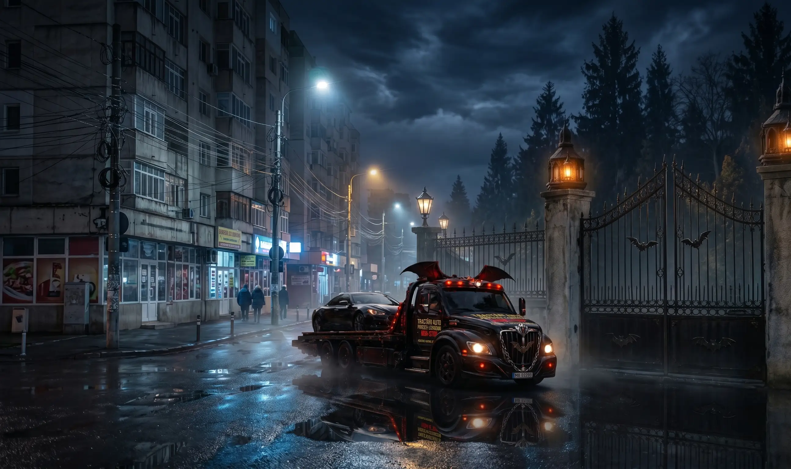 Tractări auto în Popești-Leordeni